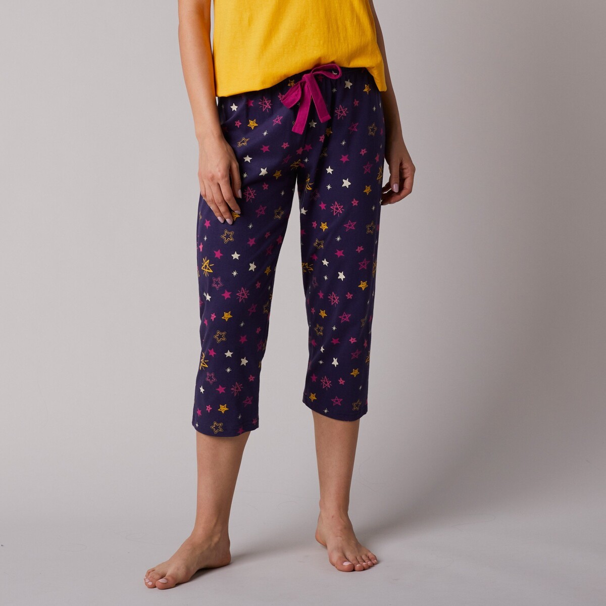 Levně 3/4 pyžamové kalhotky s potiskem hvězdiček Estrella