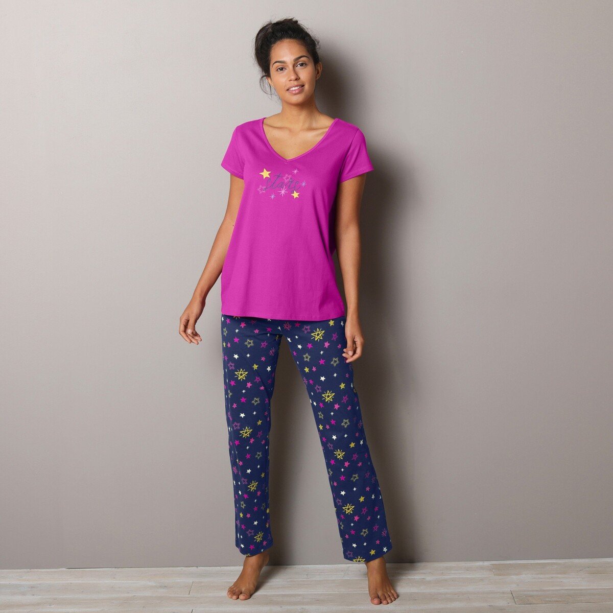 Pyžamové tričko Estrella s krátkymi rukávmi