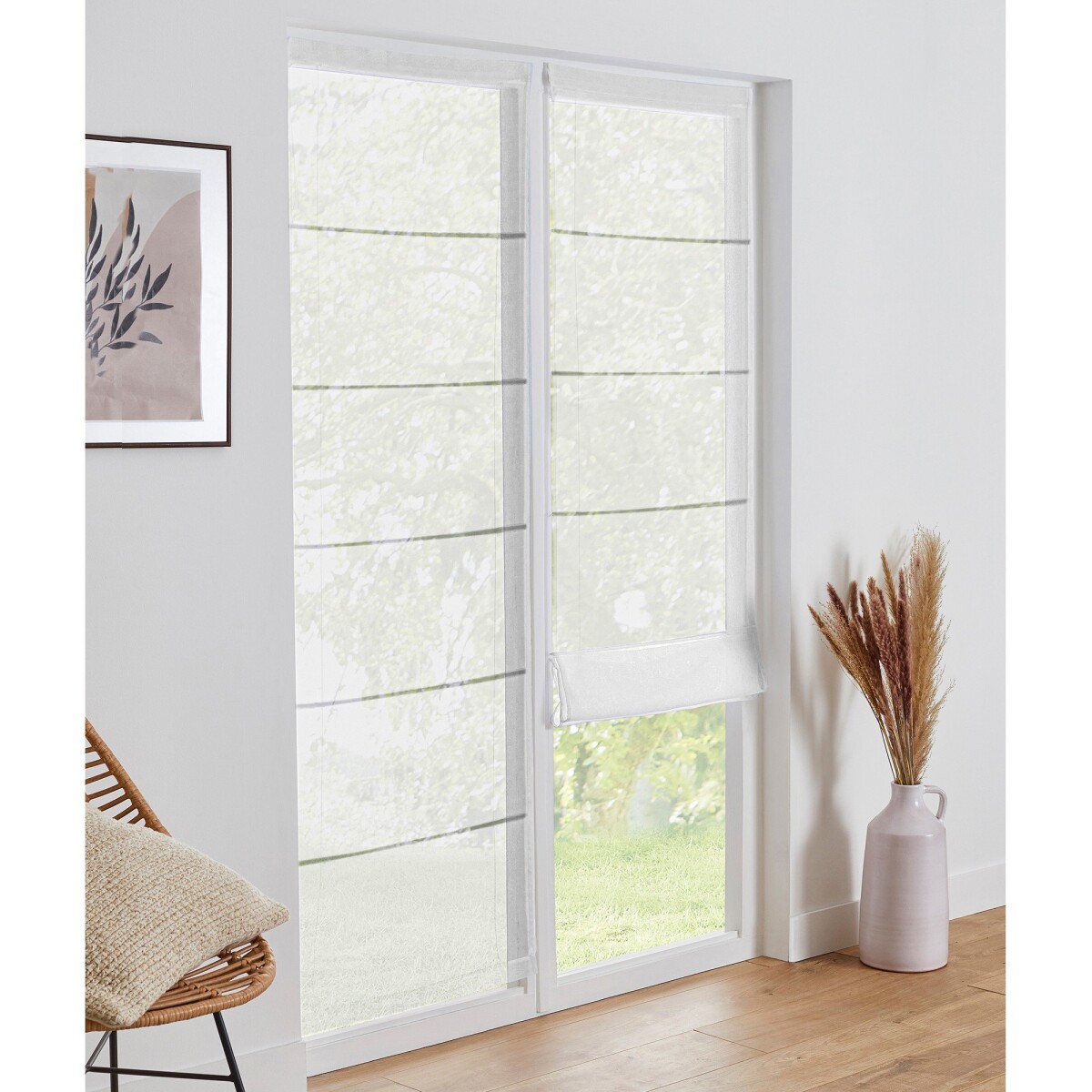 Etamine Roman blind alb