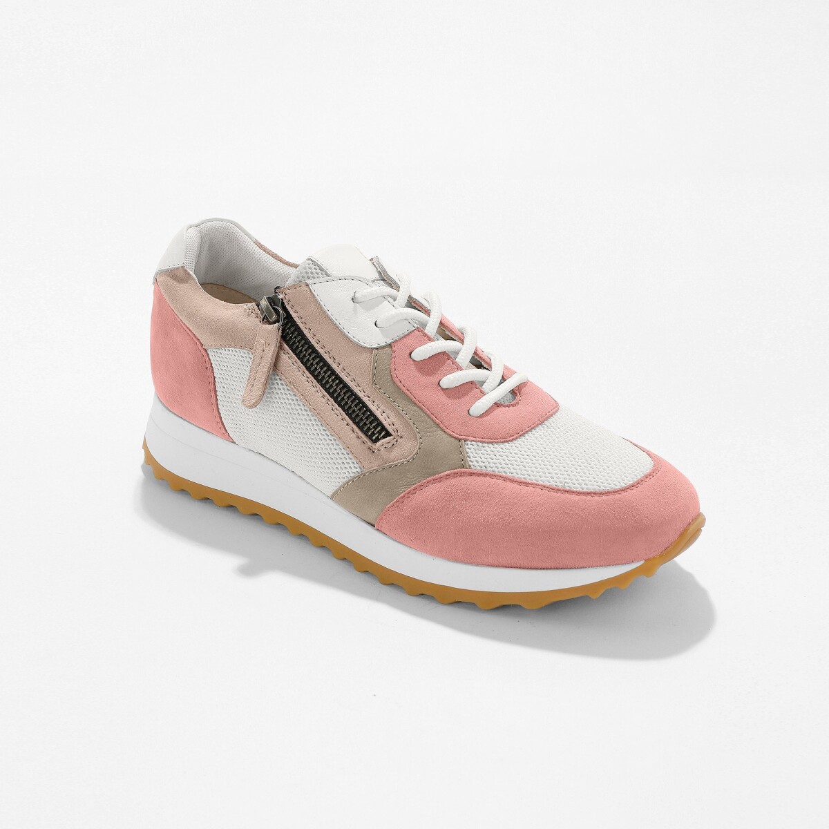 Kožené running sneakers na klinovej podrážke