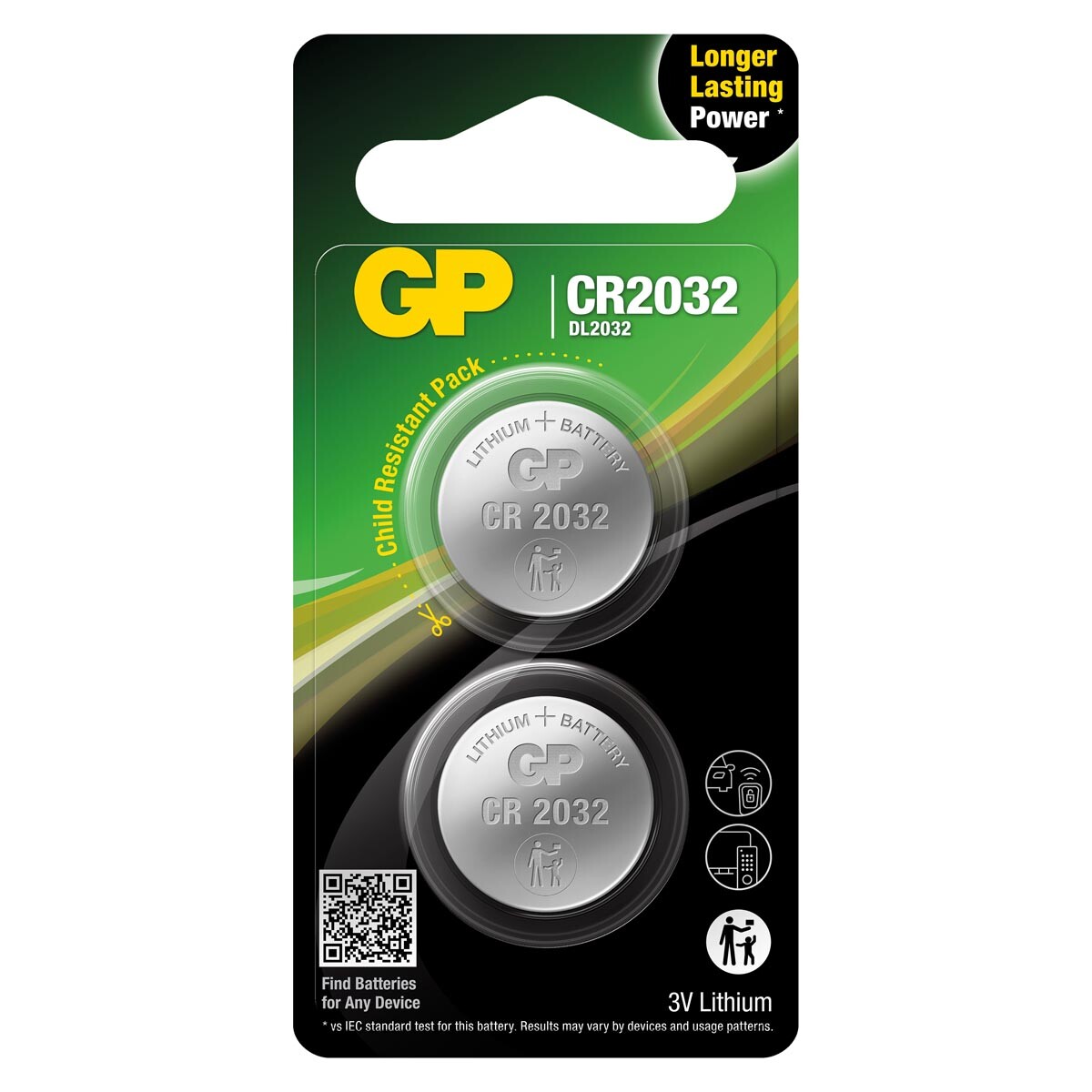 E-shop GP lítiová batéria CR2032, 2 ks