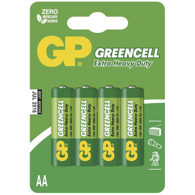 E-shop Batéria GP Greencell R6 (AA), 4 ks