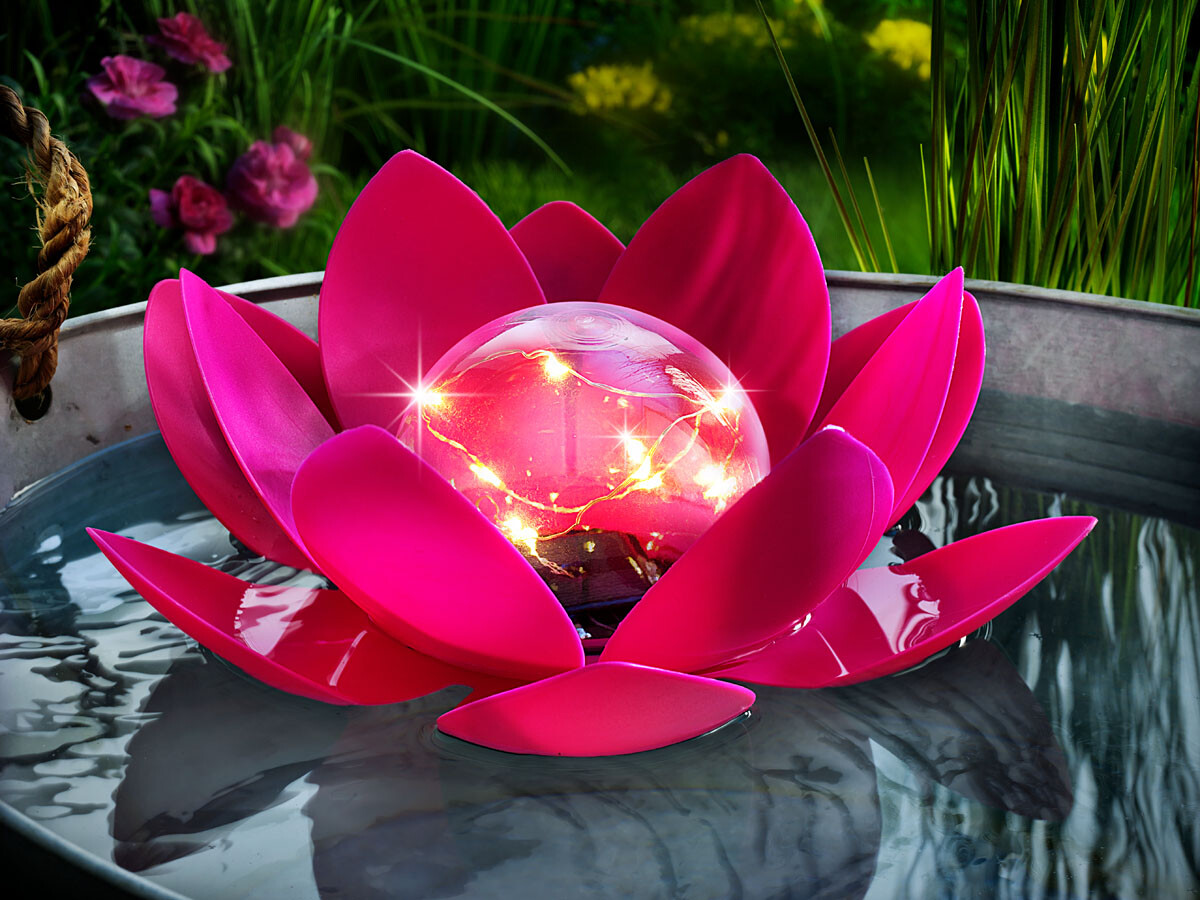 Solární plovoucí dekorace Lotus