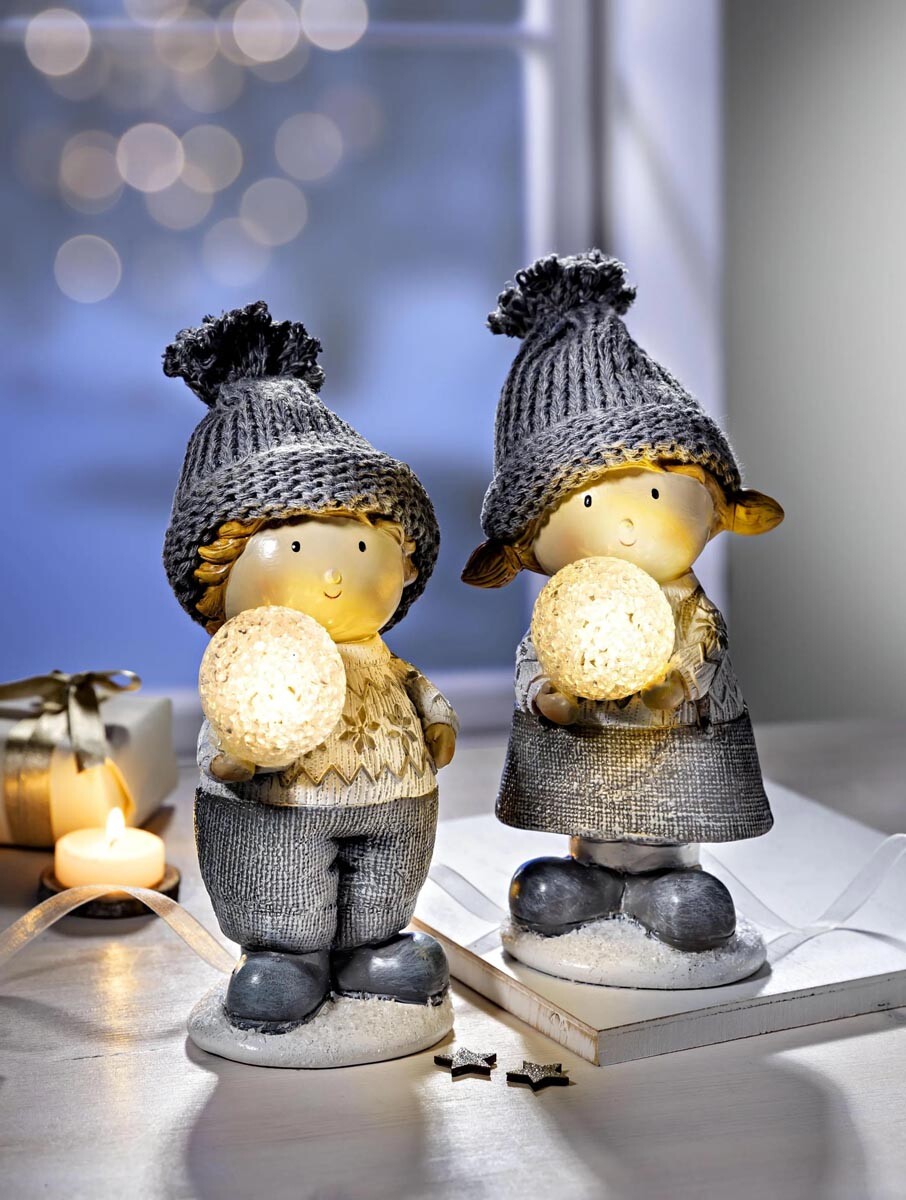 LED figúrky Franz a Lea, sada 2 ks