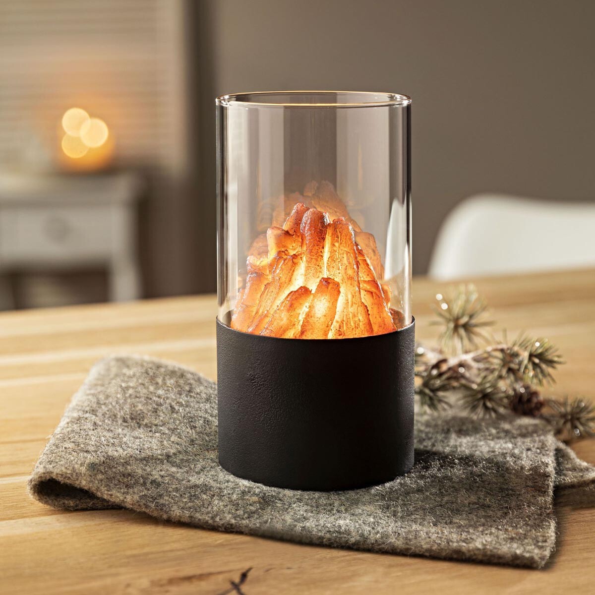 LED stolná lampa Flame