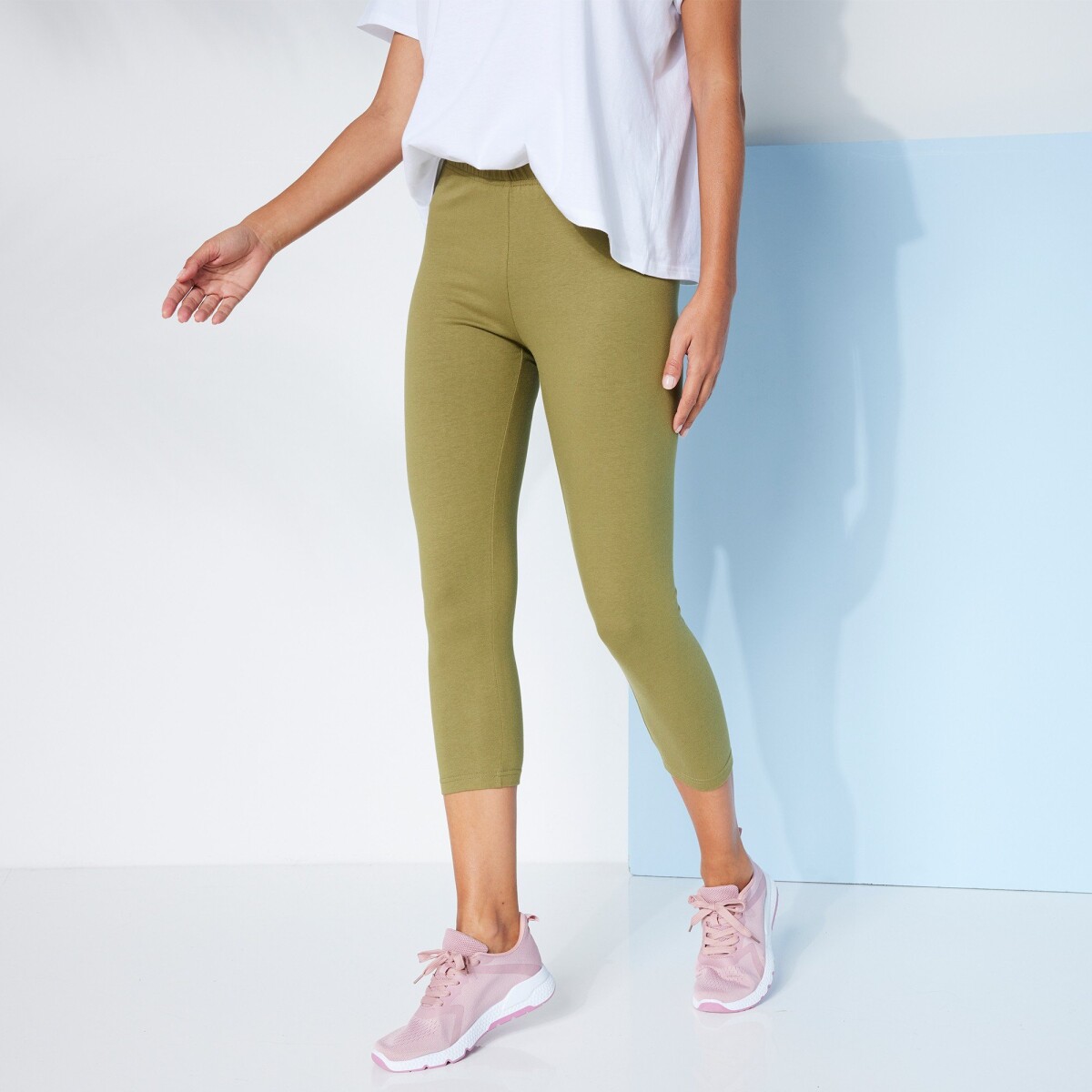 2 egyszínű 3/4-es leggings készlet akciós termékkép 1