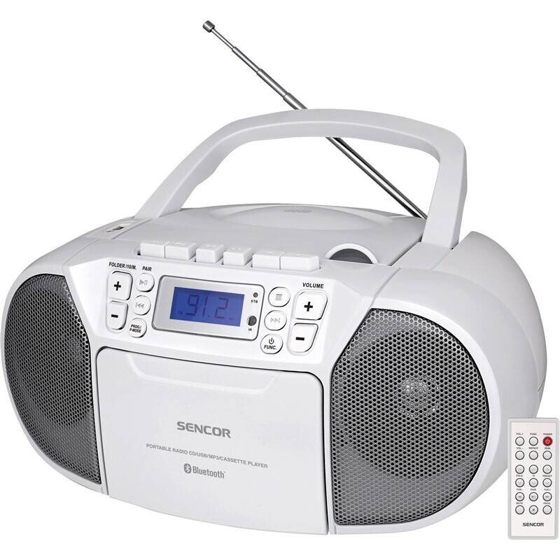 Rádiomagnetofón s CD SENCOR SPT 3907 W