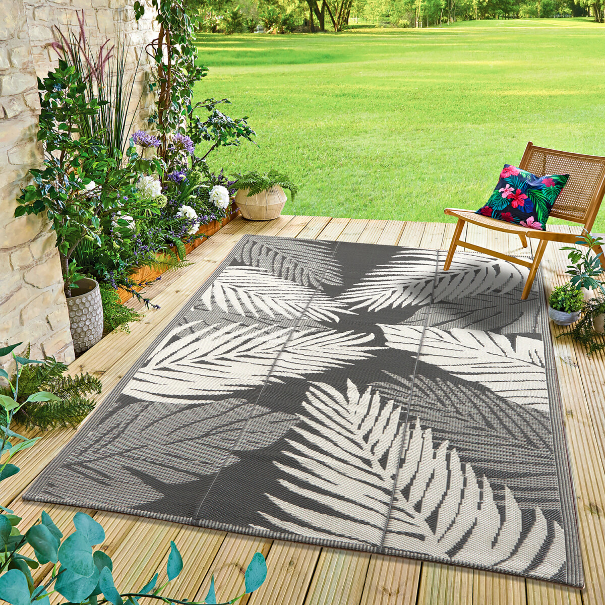 Záhradný koberec Palmové listy 120 x 180 cm