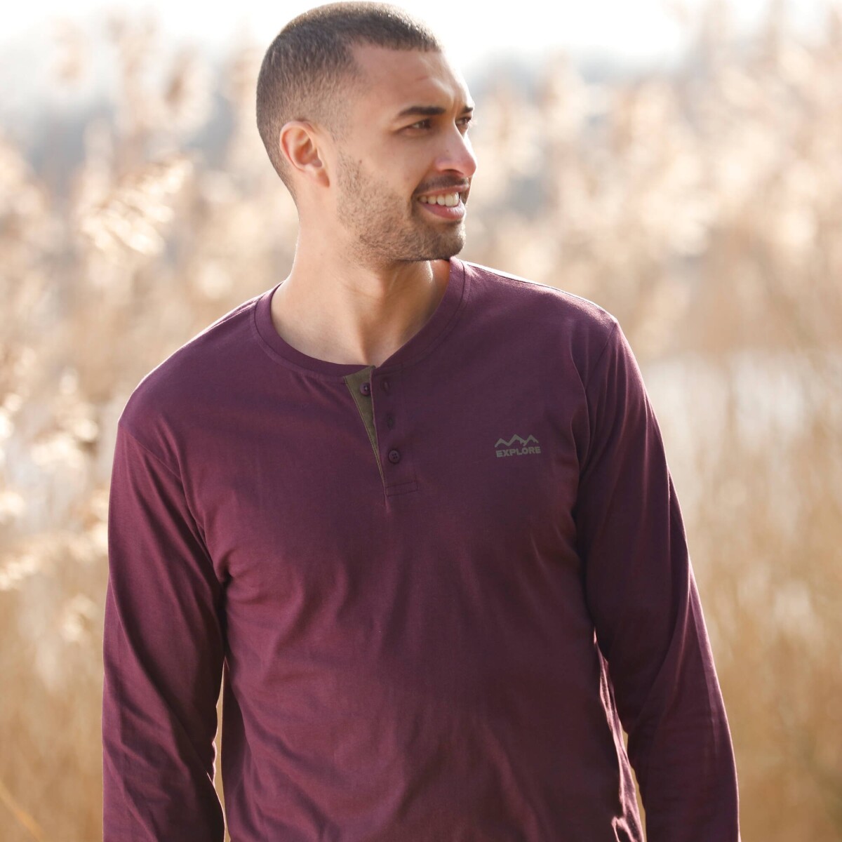 2 db hosszú ujjú Henley ing szett