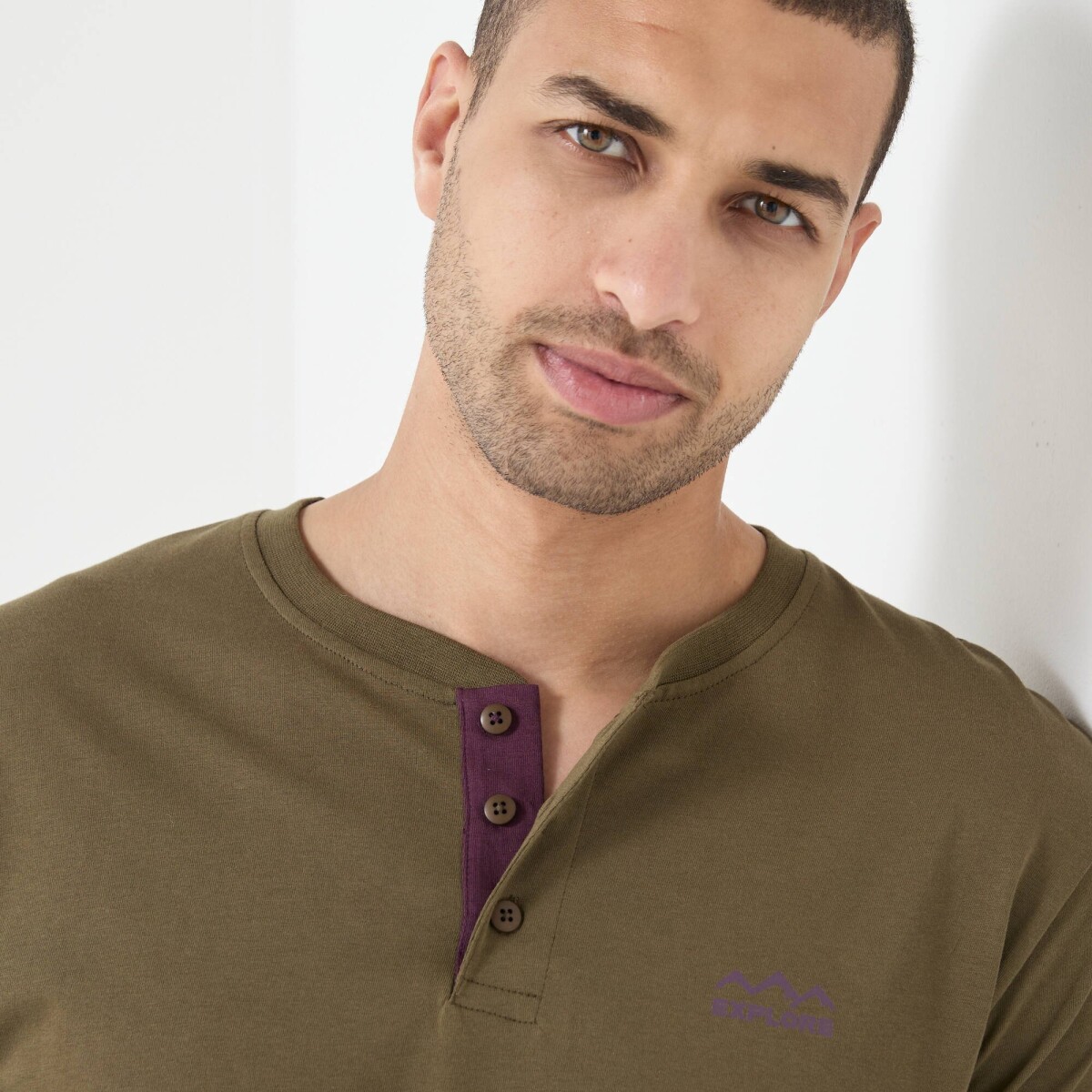 2 db hosszú ujjú Henley ing szett