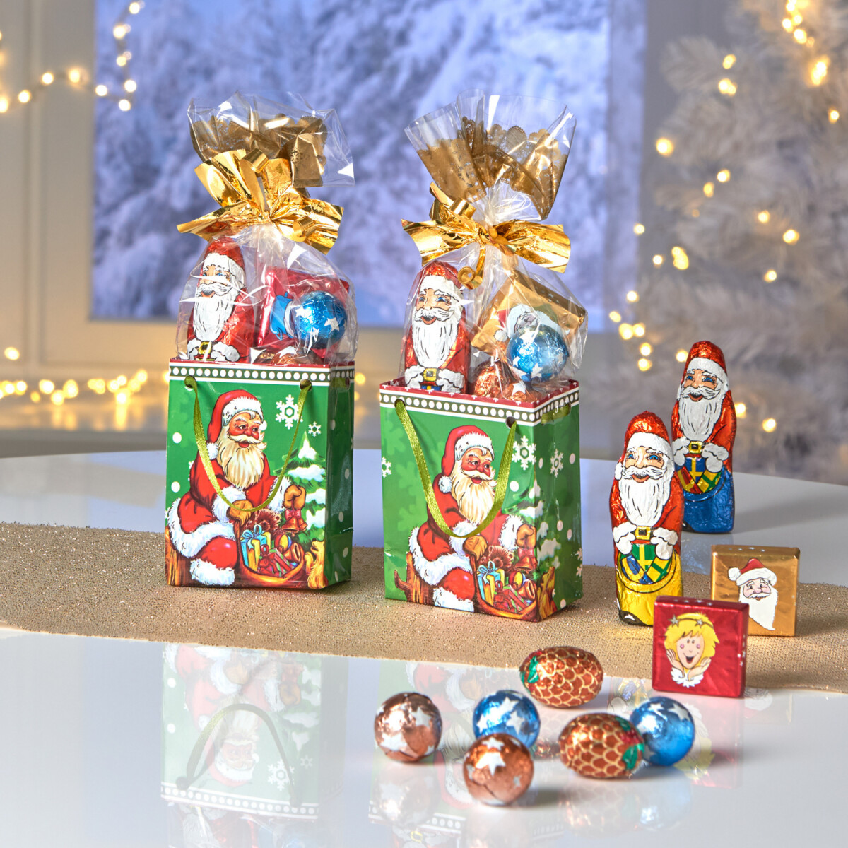 2 tašky Santa Claus + sladkosti 2 tašky Santa Claus + sladkosti