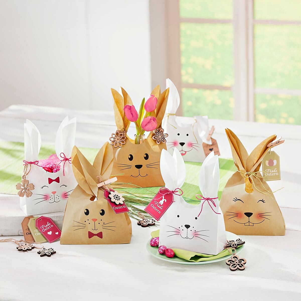 Darčekové tašky Králik, súprava 39 ks