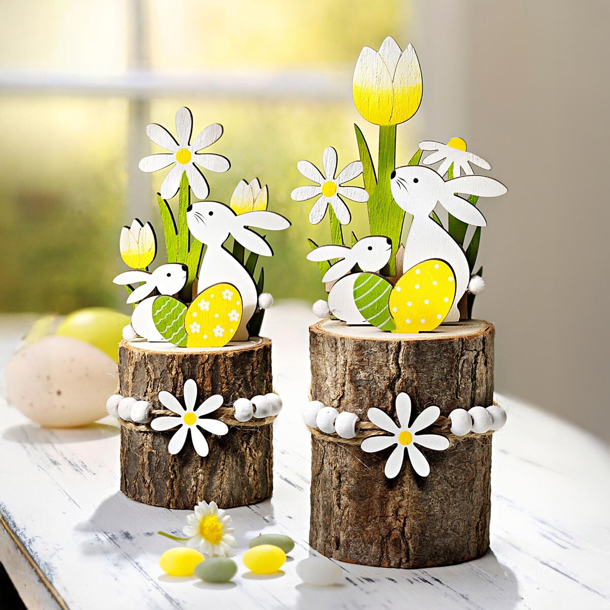 Drevená dekorácia Veľká noc, súprava 2 ks