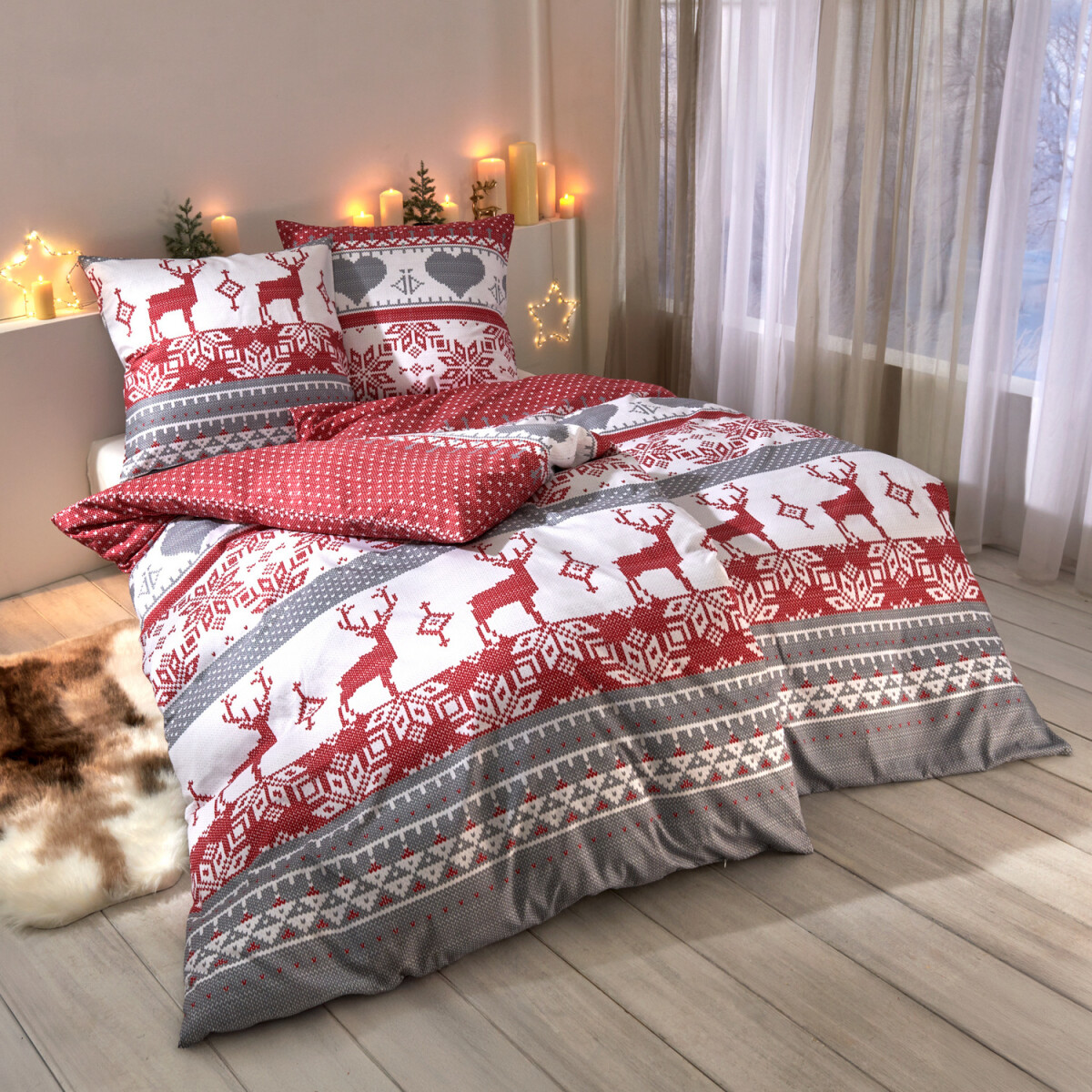 Lenjerie de pat pentru pat single Farmecul nordului