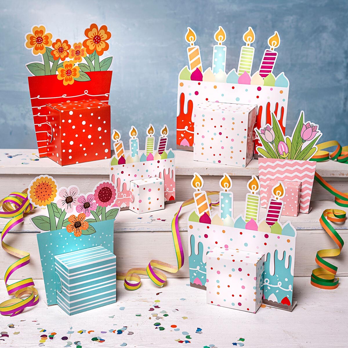 Darčekové krabičky Happy, sada 6 ks