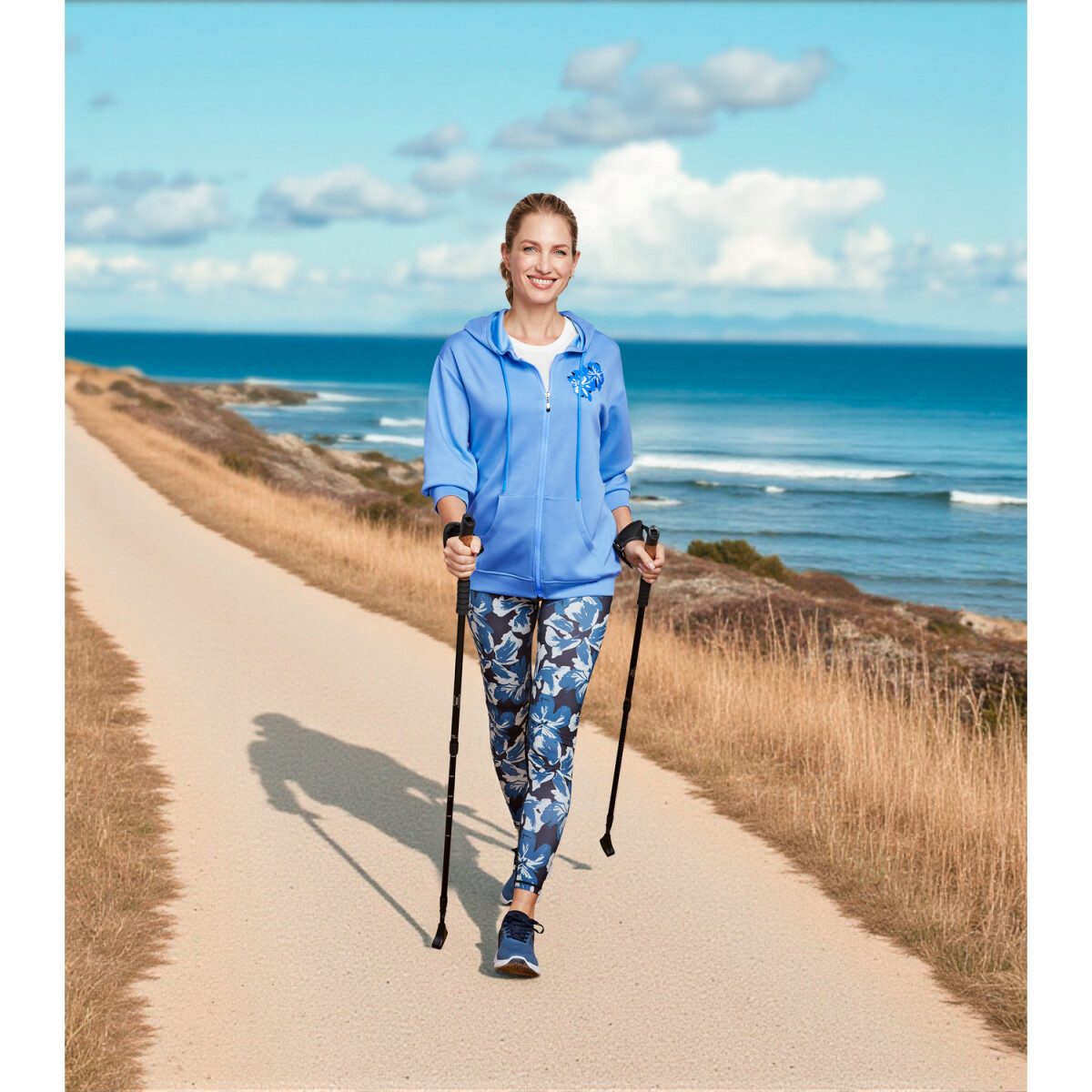 Mikina s kapucňou Kvety