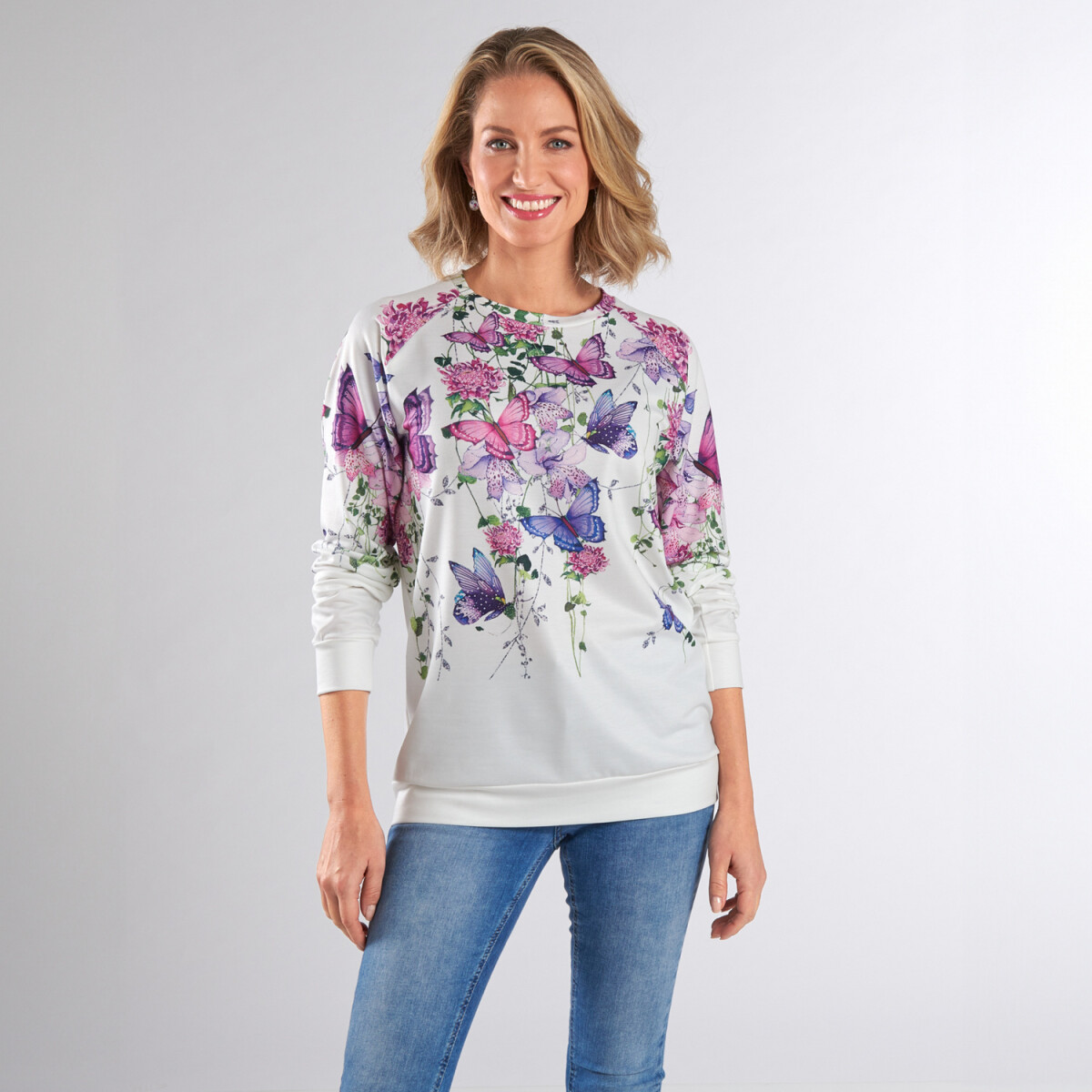 Dámske tričko s dlhým rukávom Motýle