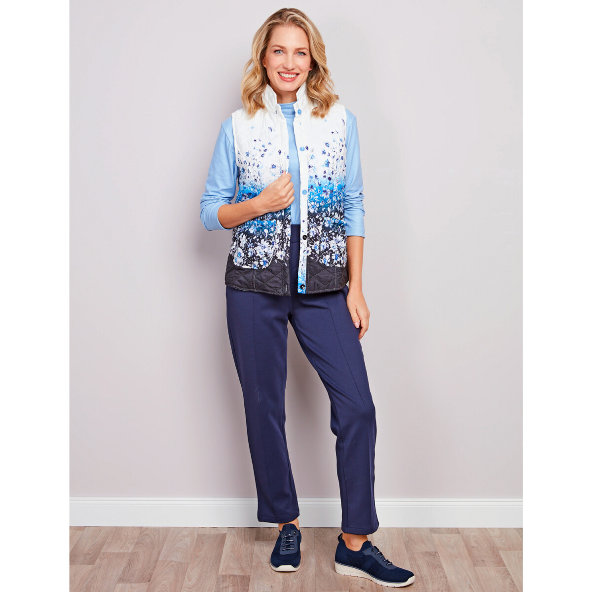 Prešívaná vesta "Kvety"