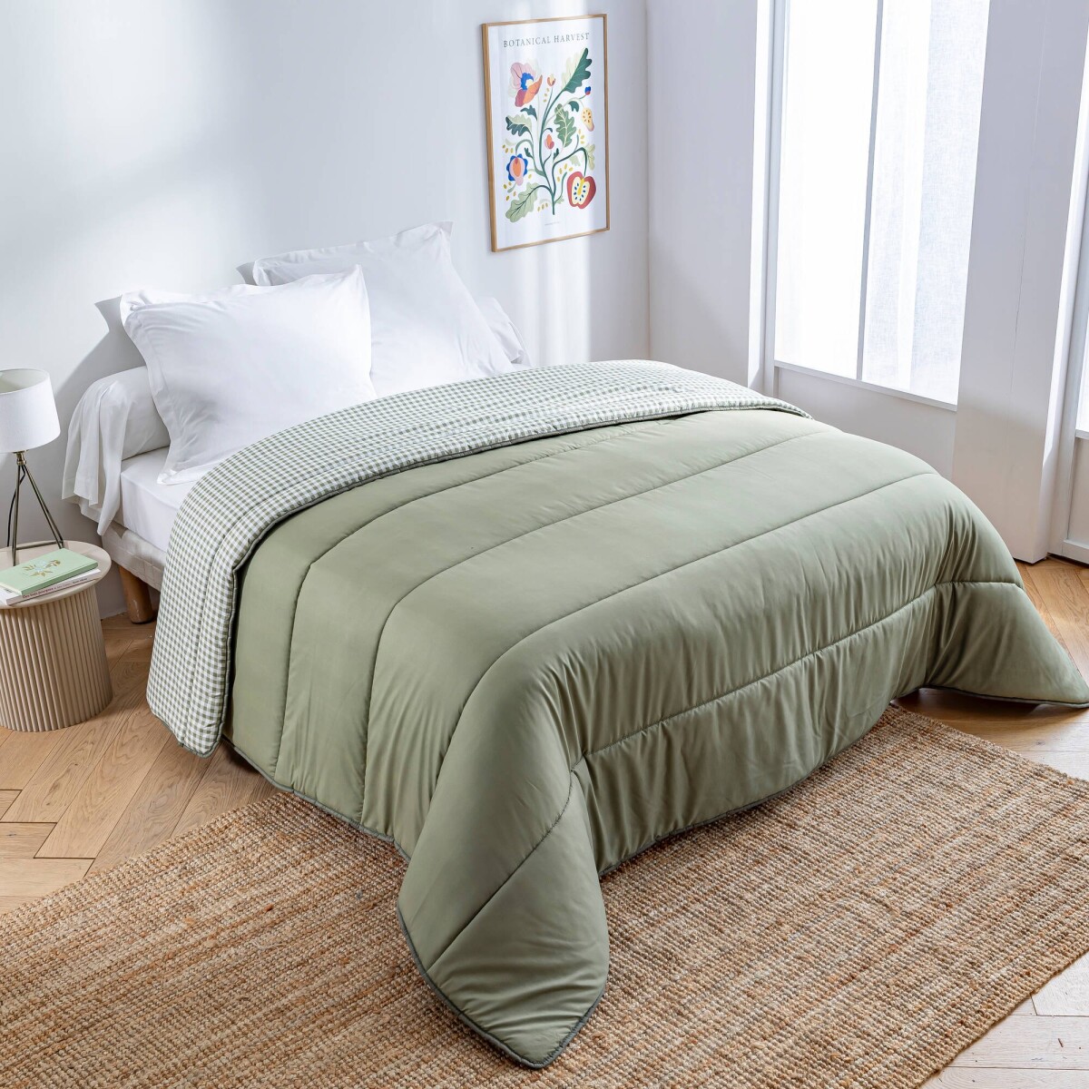 Prikrývka s vichy kockovaným vzorom, z mikrovlákna 400g/m2