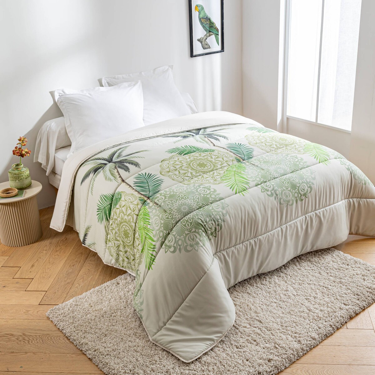 Dlhý vankúš s potlačou listov