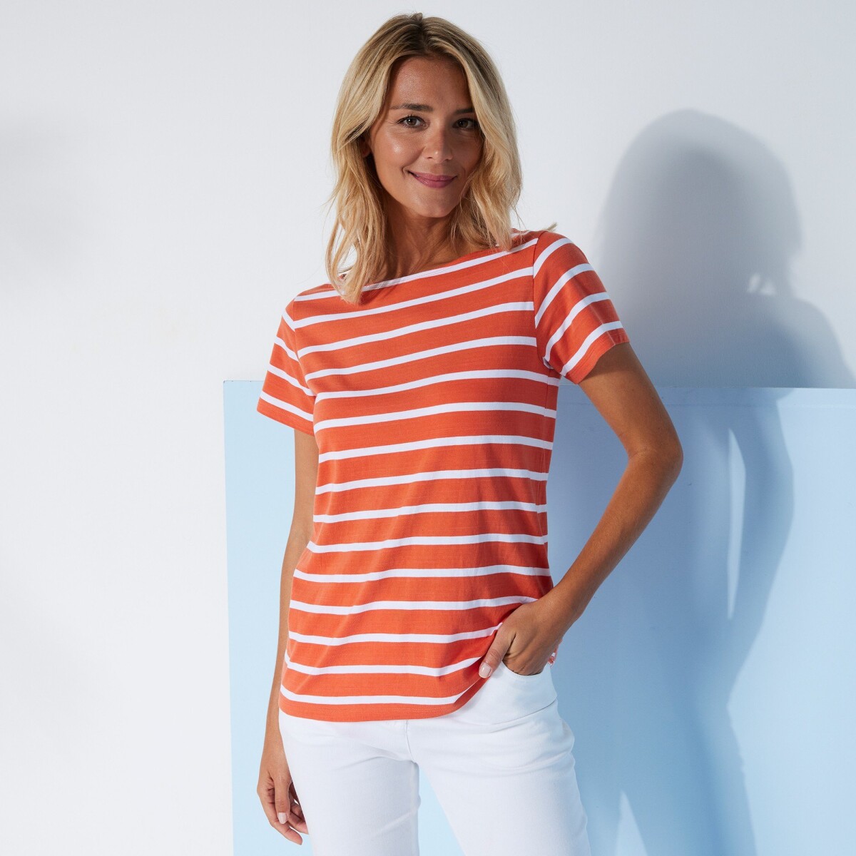 Pruhované tričko s krátkymi rukávmi