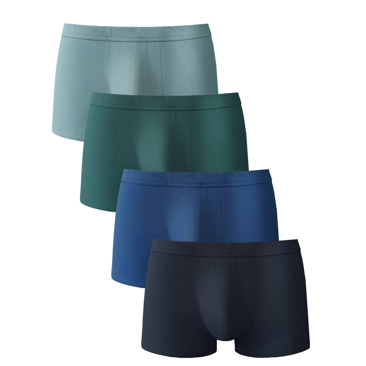 Súprava 4 jednofarebných boxeriek z bavlny