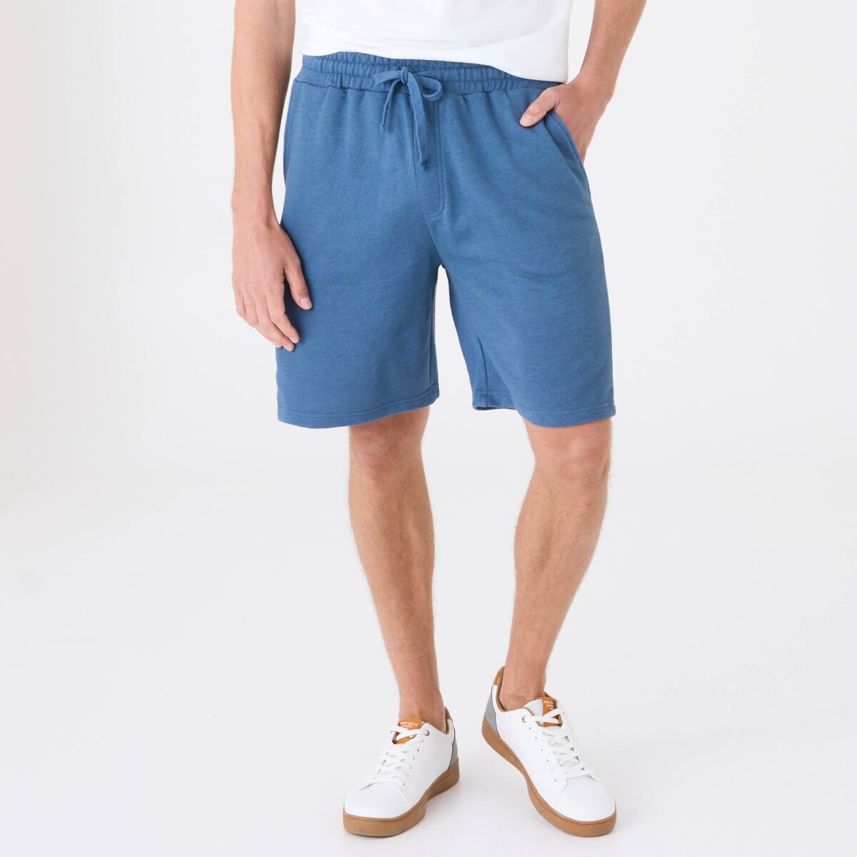 Moltónové šortky s pružným pásom a šnúrkou na stiahnutie