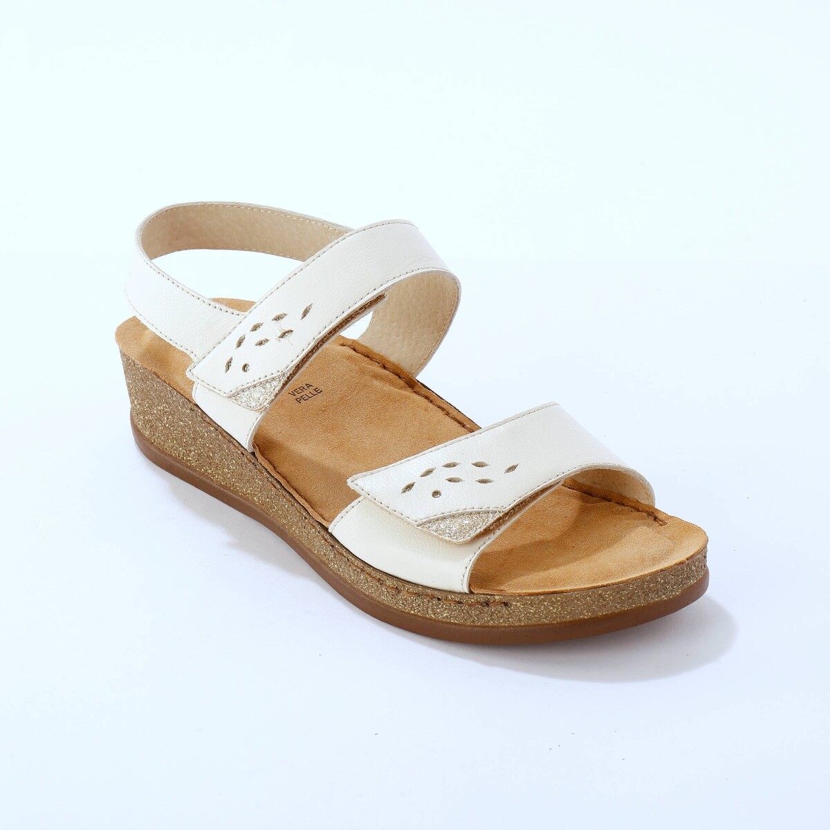 Kožené pohodlné sandále na suché zipsy