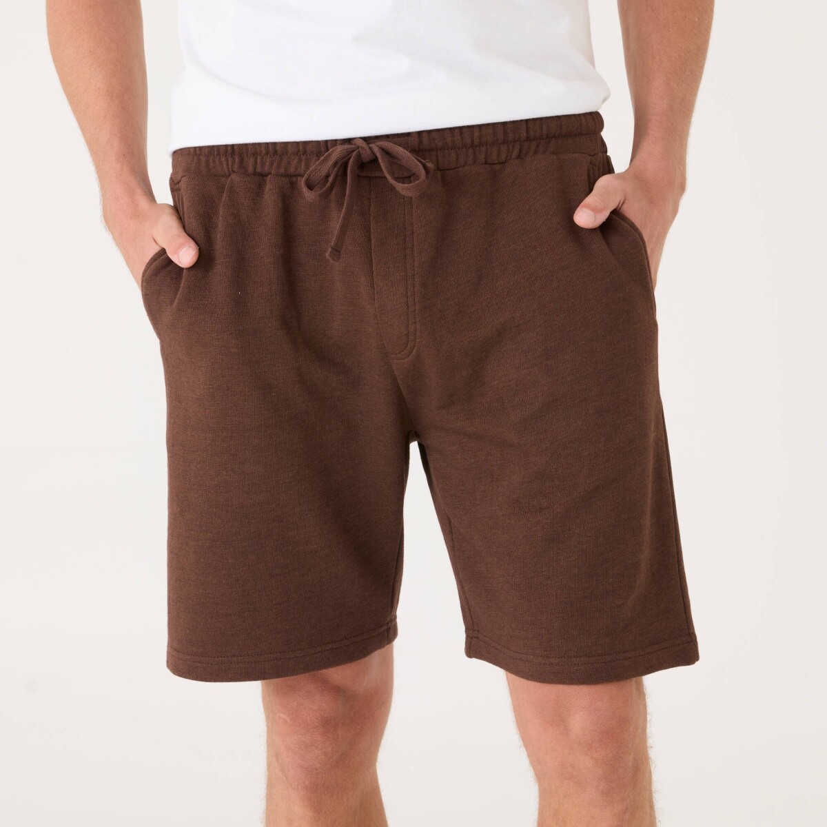 Moltónové šortky s pružným pásom a šnúrkou na stiahnutie