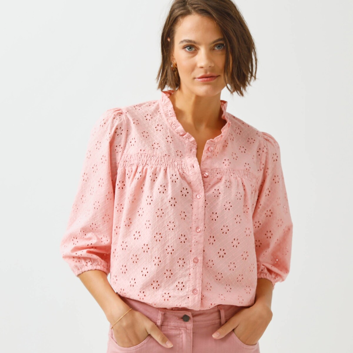 Madeirová blúzka s 3/4 rukávmi