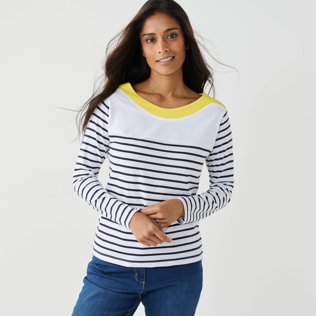 Pruhované tričko s dlhými rukávmi