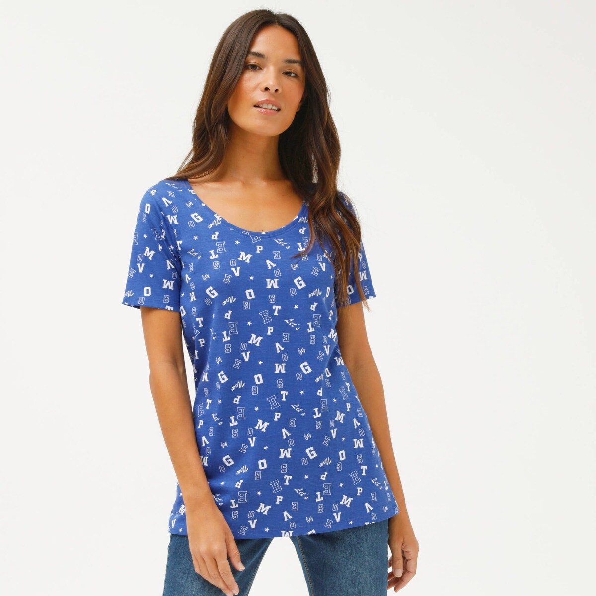 Tričko s potlačou písmen