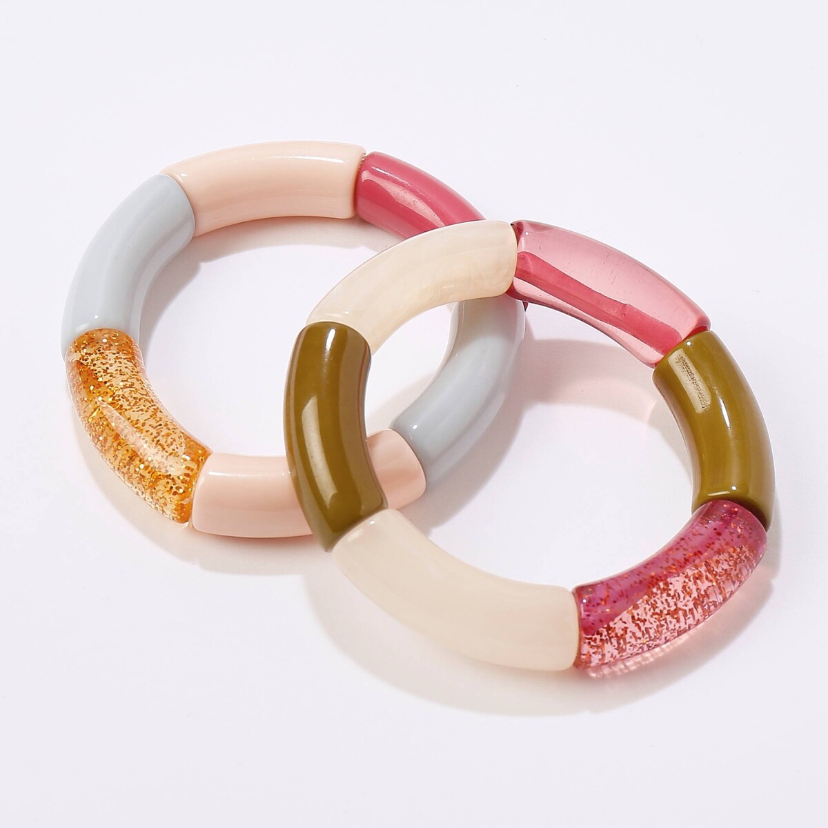 Súprava 2 pružných korálkových náramkov