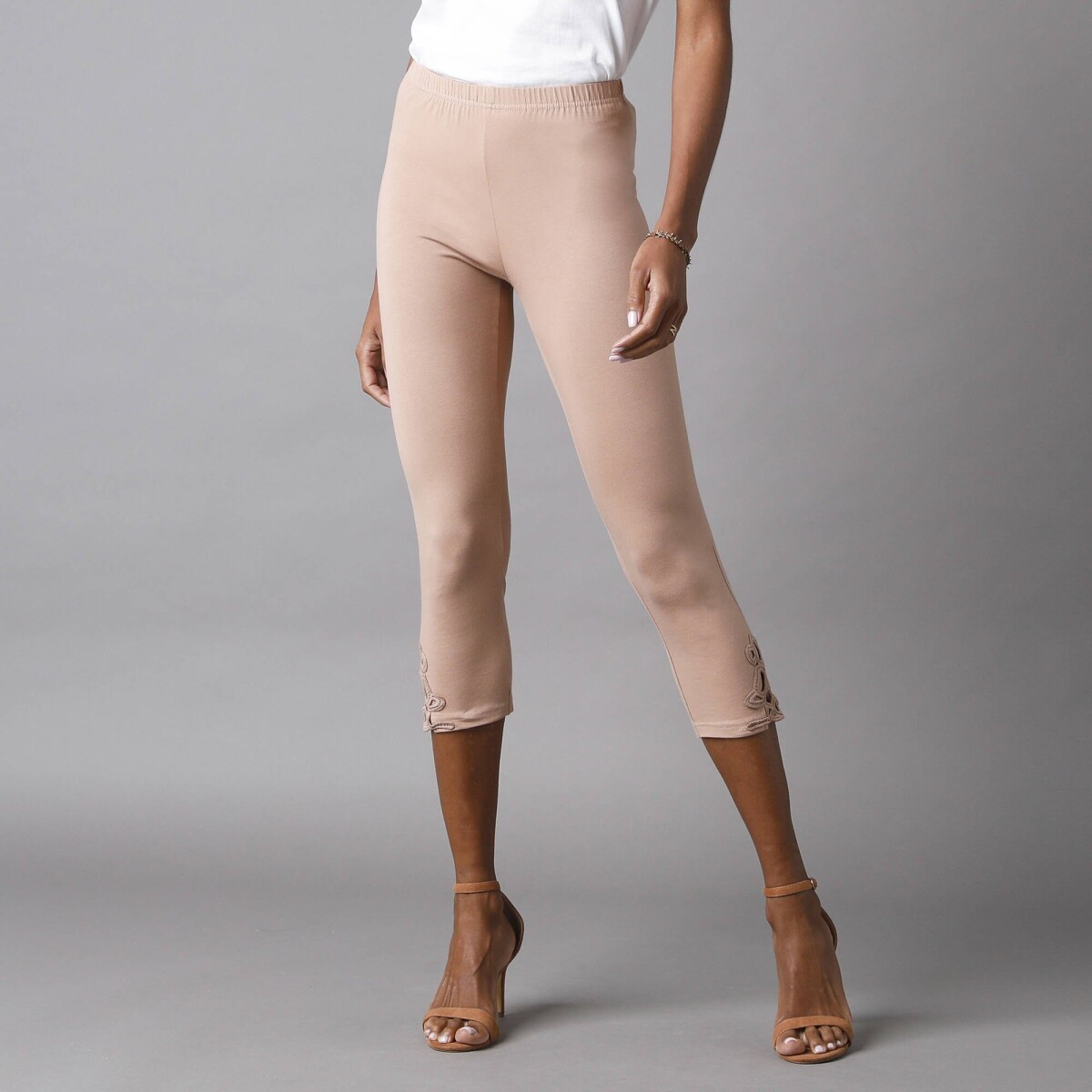 3/4 legíny s macramé a pružným pásom