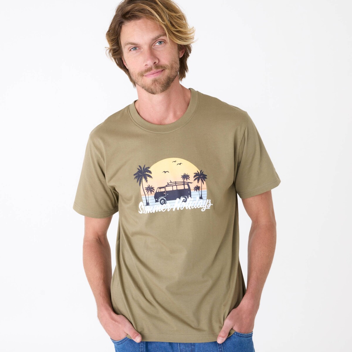 Tričko s potlačou paliem a krátkymi rukávmi