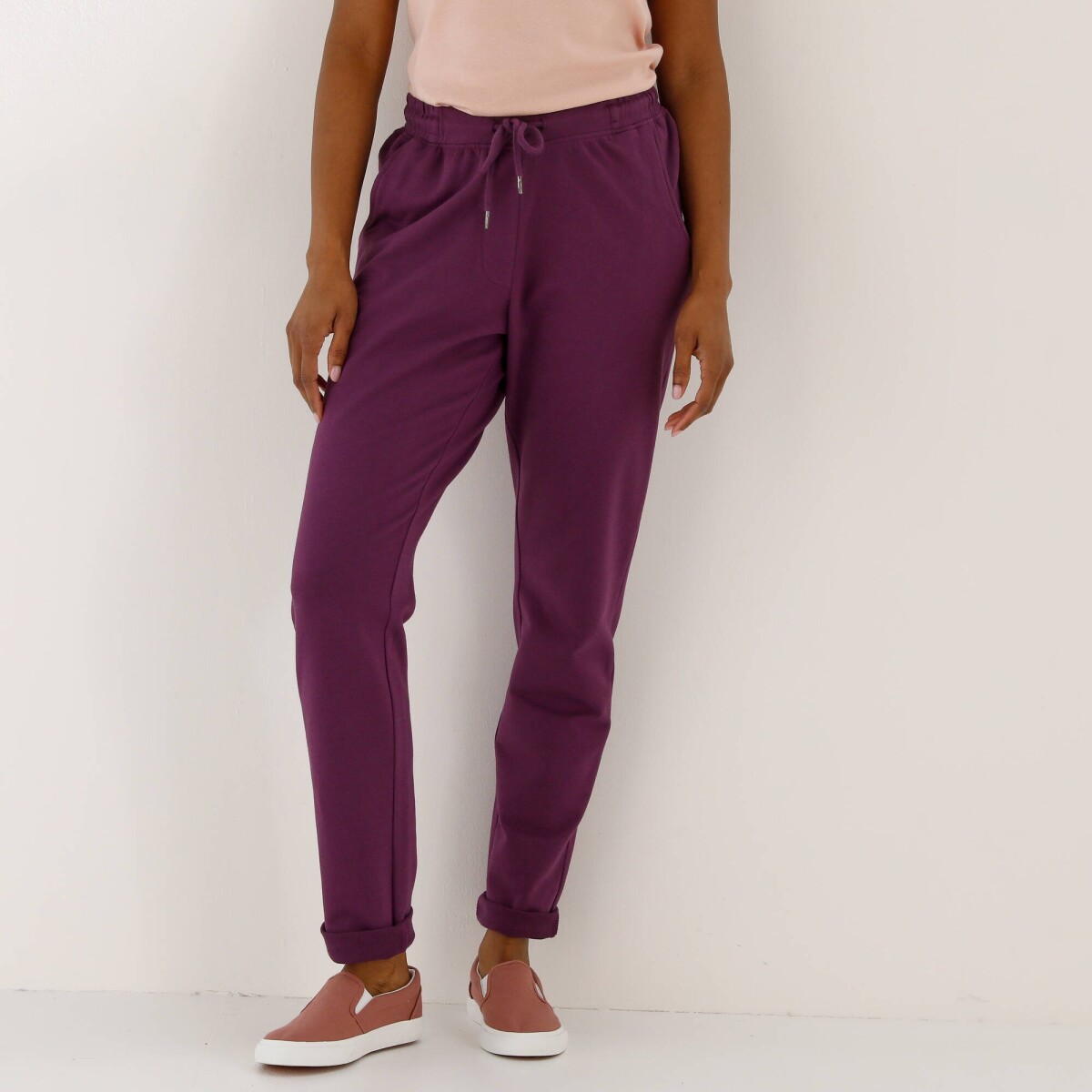 Moltonové jogging nohavice s pružným pásom