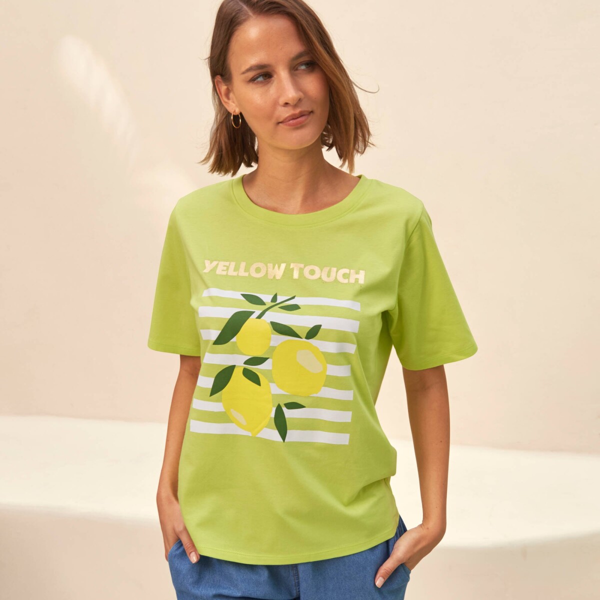 Voľné tričko s potlačou