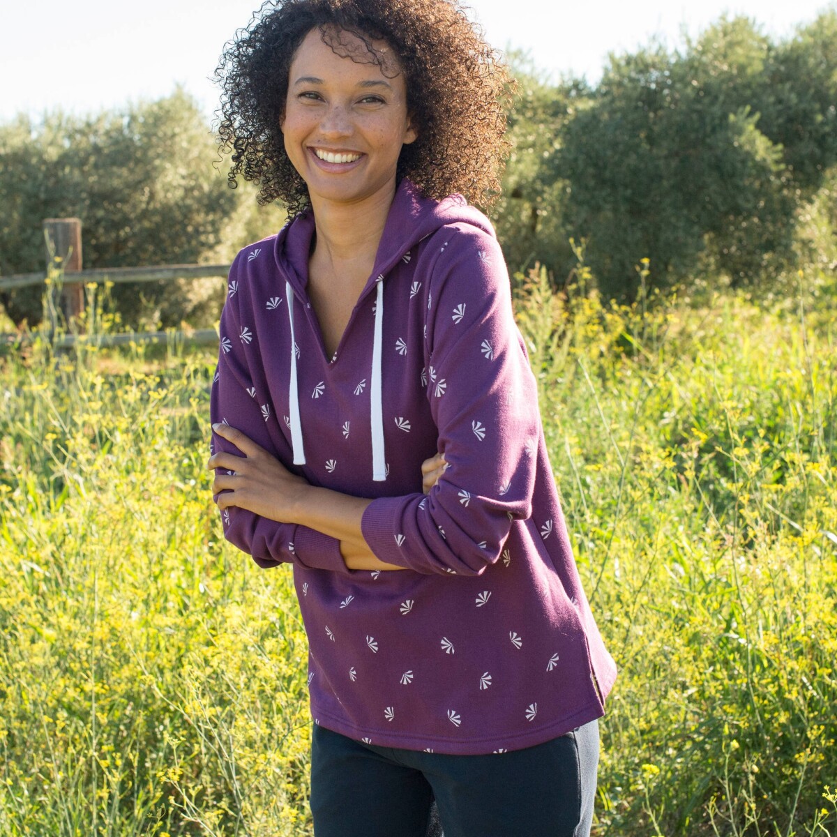 Moltonová mikina s kapucňou a potlačou