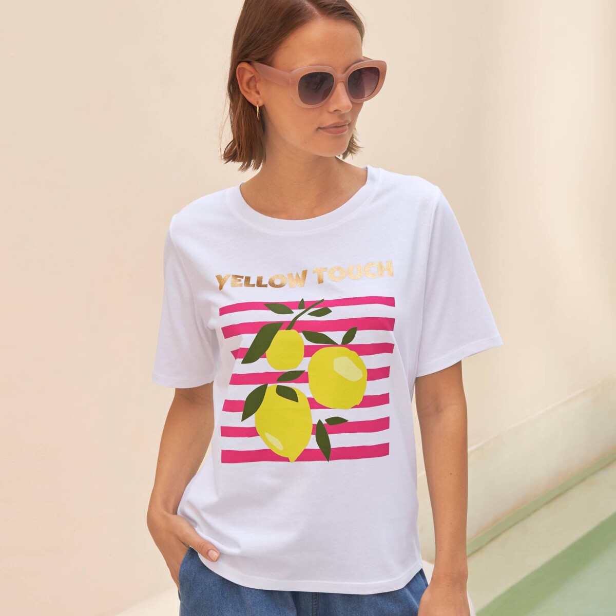 Voľné tričko s potlačou