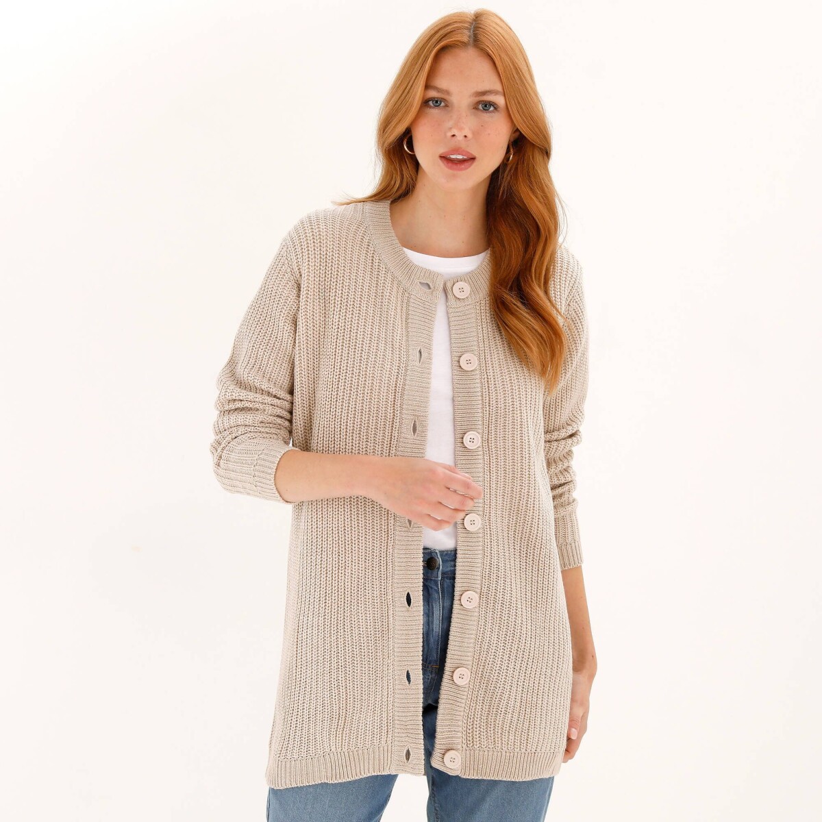 Sveter s hladkým vzorom