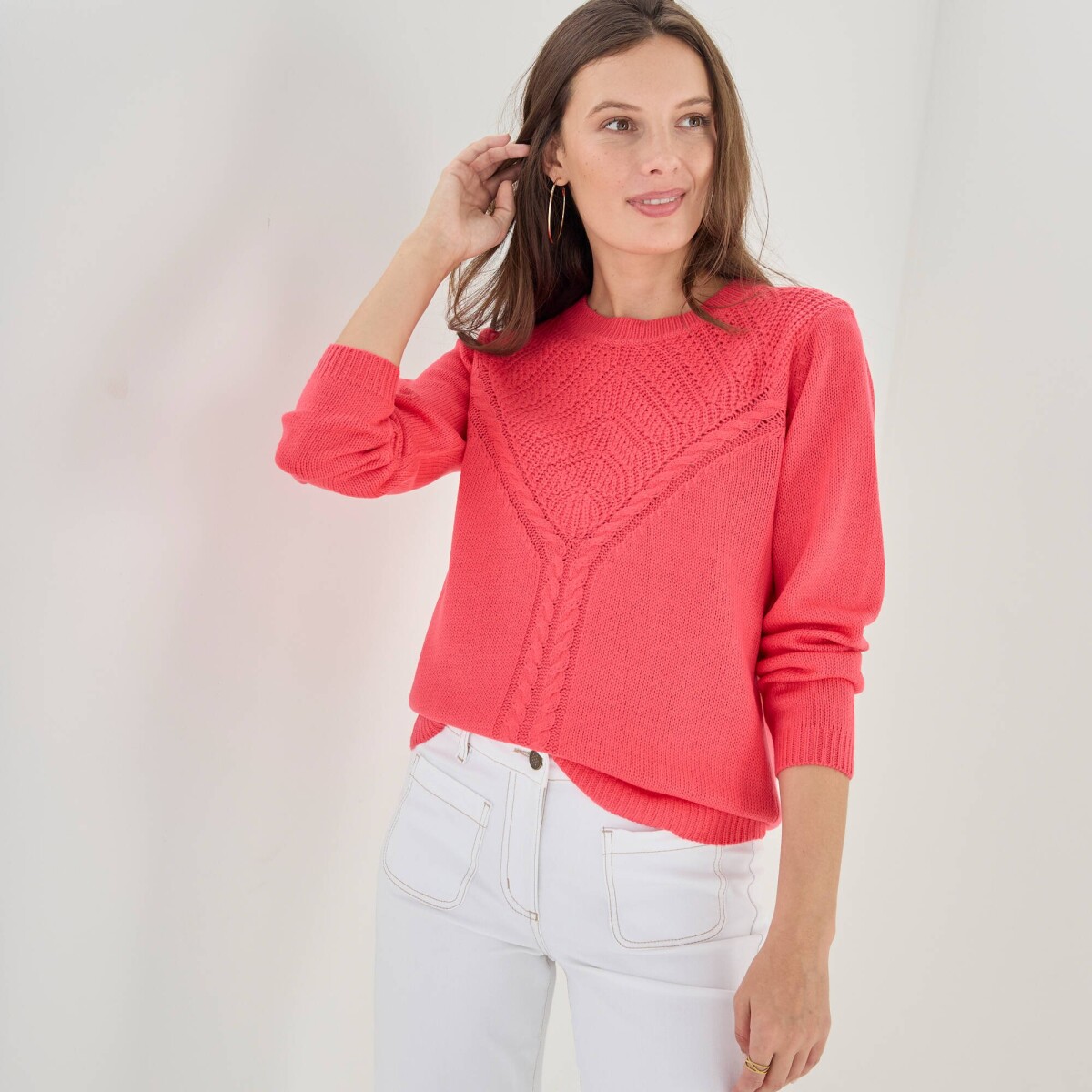 Pulóver z úpletu so vzorom