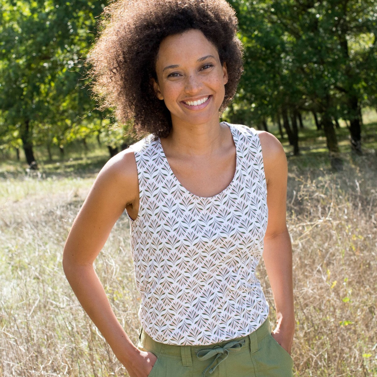 Top s drobnou potlačou