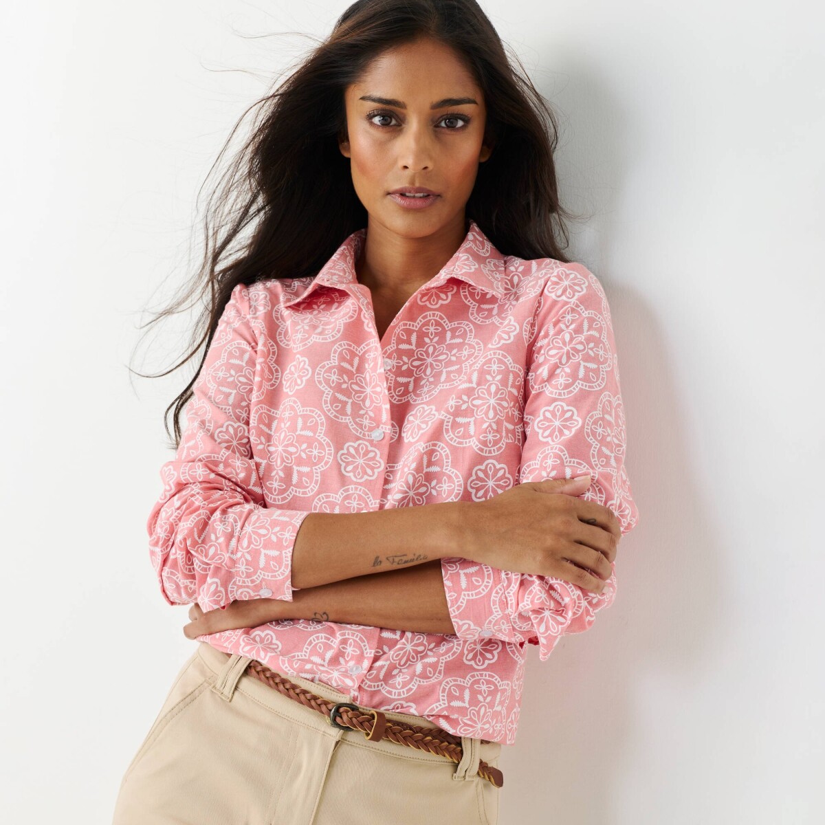 Košeľa z batistu s potlačou