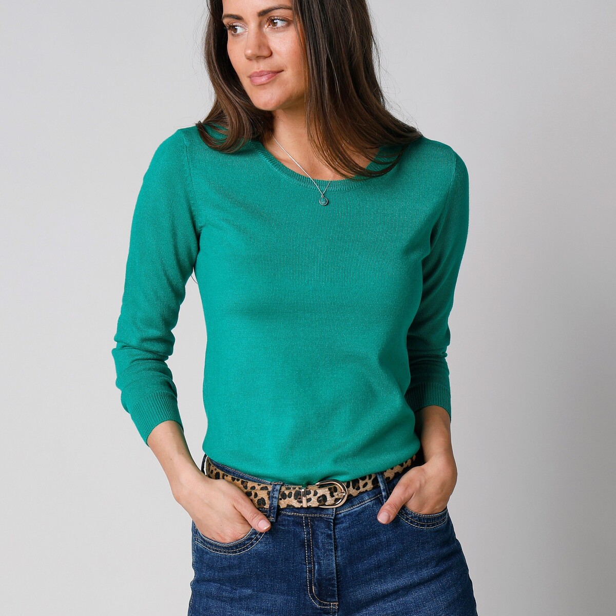 Pulóver s okrúhlym výstrihom