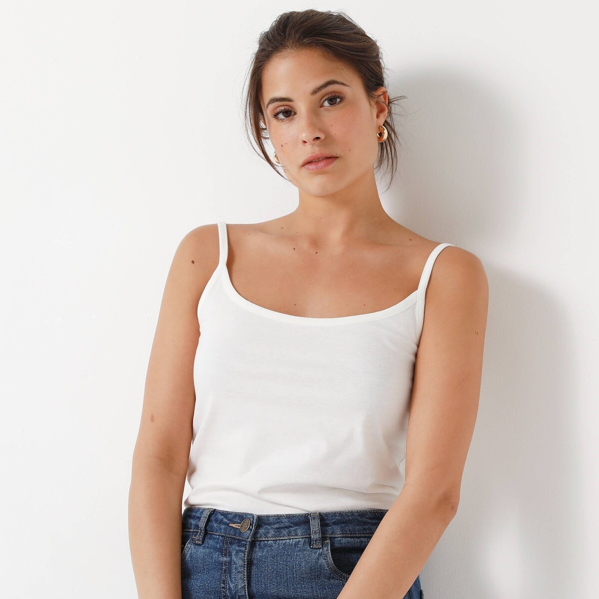 Top z bio bavlny s tenkými ramienkami