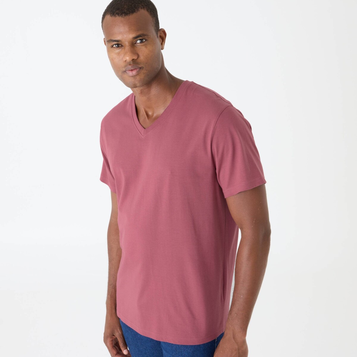 Tričko s výstrihom do V a krátkymi rukávmi