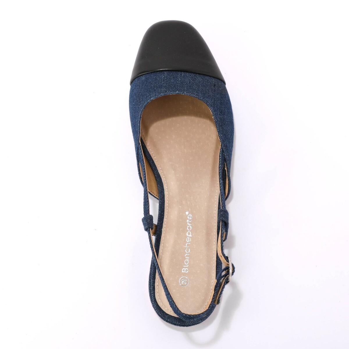 Dvojfarebné slingback baleríny
