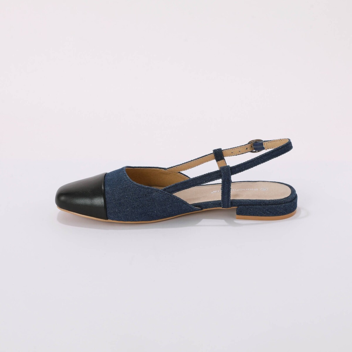 Dvojfarebné slingback baleríny