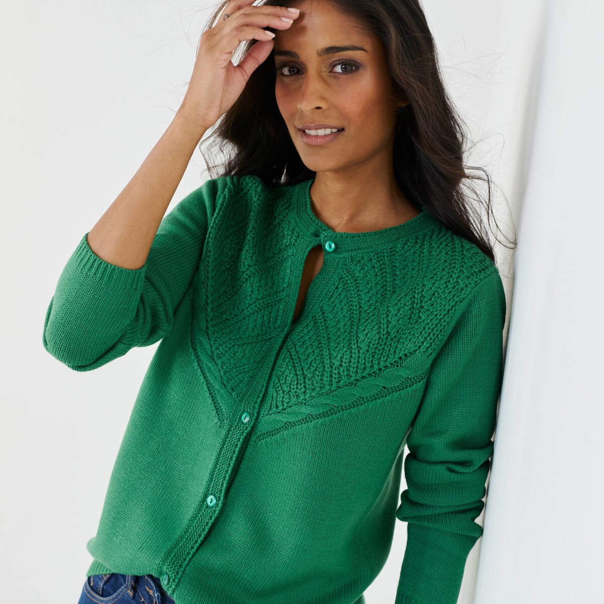 Sveter z úpletu so vzorom