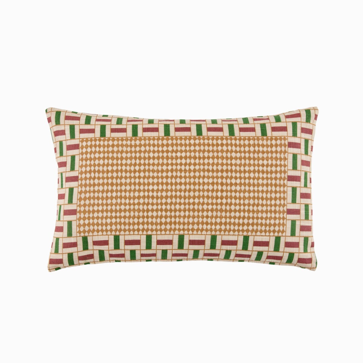 Obdĺžnikový vankúš s geometrickou potlačou